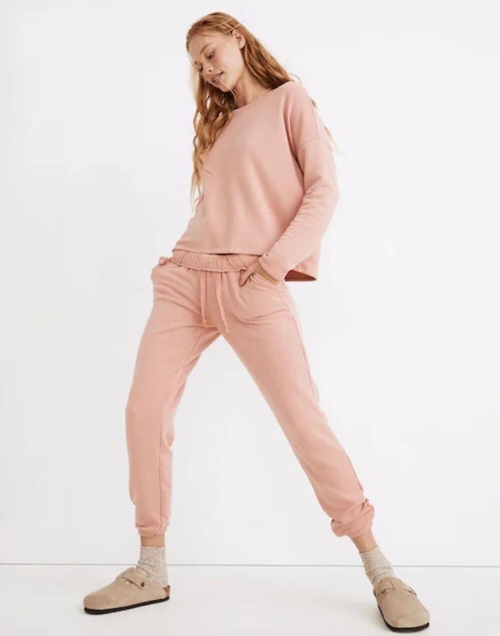 Madewell MWL Superbrushed Easygoing Hoodie + Sweatpants Set Size Medium